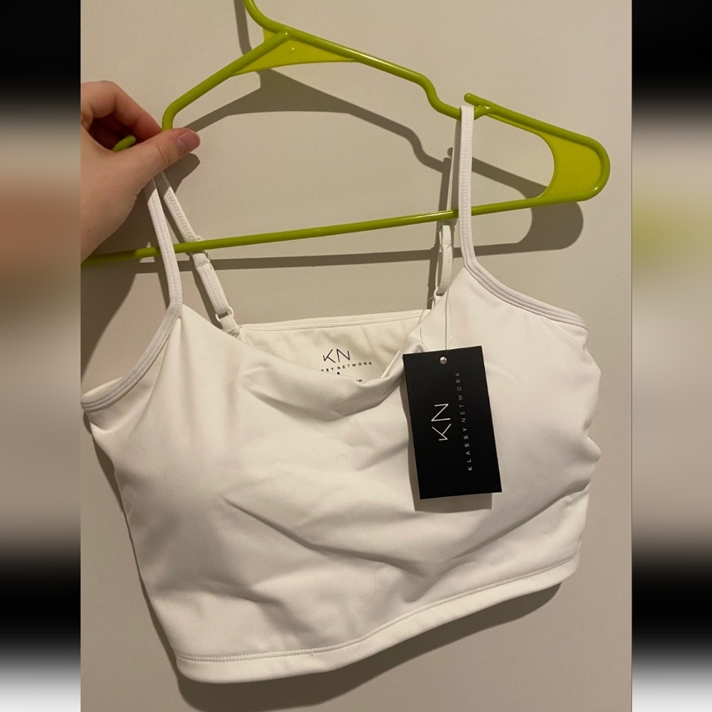 Klassy Network Brami White Crop Tank